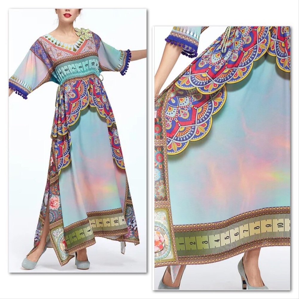 *TAKING DOWN* Mandala & Stained Glass Kaftan Maxi - Picture 3 of 8